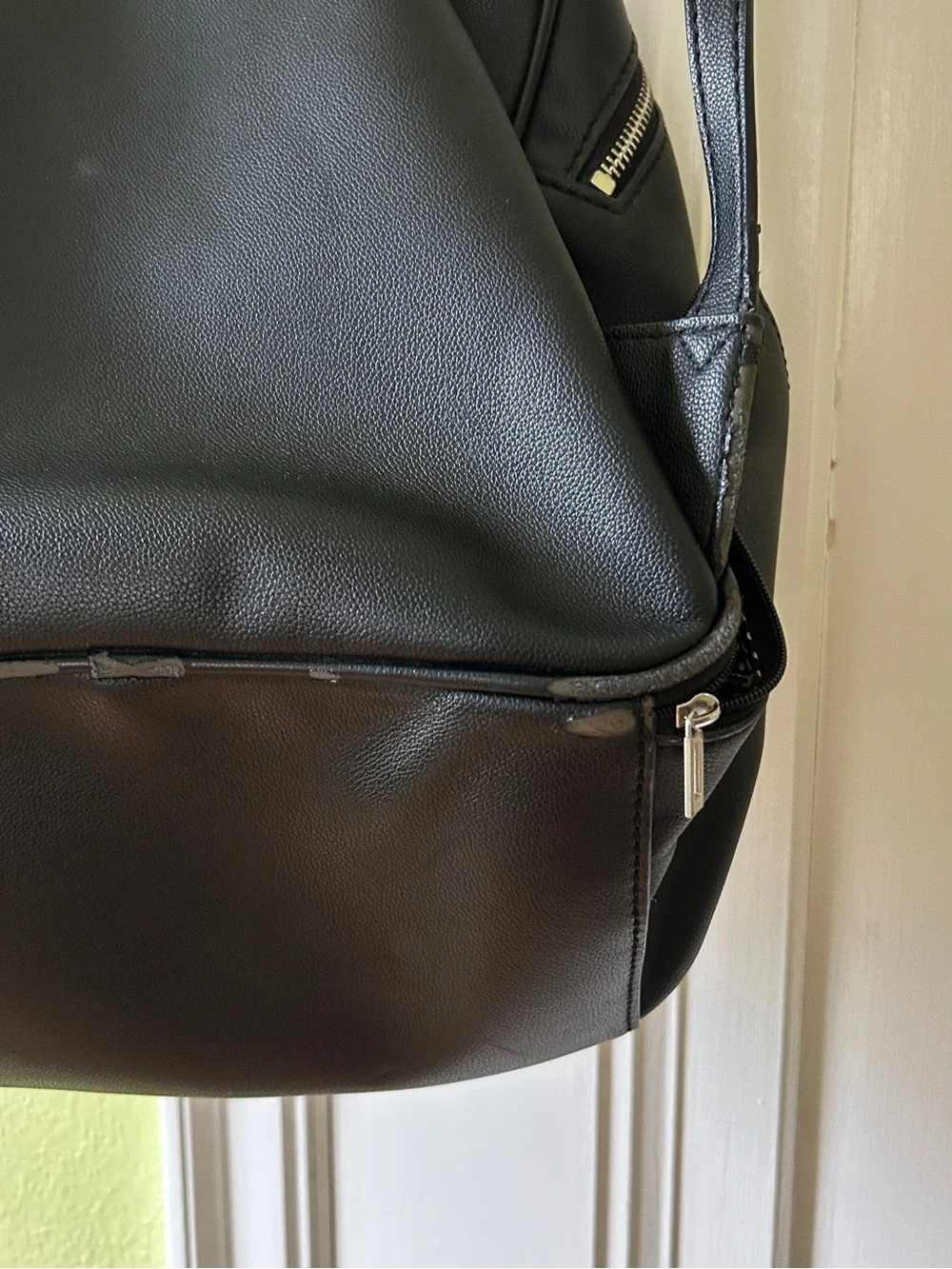GUESS Black Leather Backpack